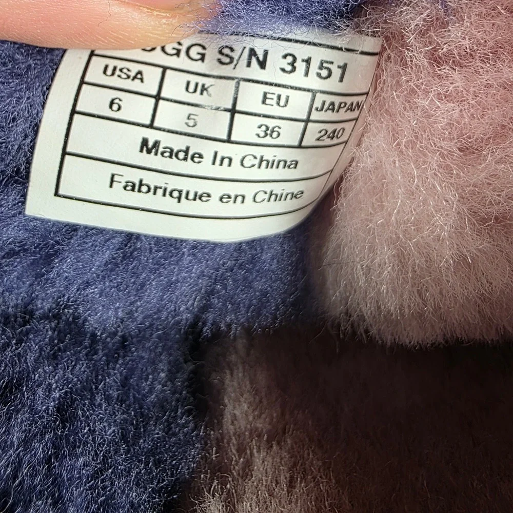 UGG Australia‎ Kids Classic Colorblock Boots Purple Pink Blue Size 6